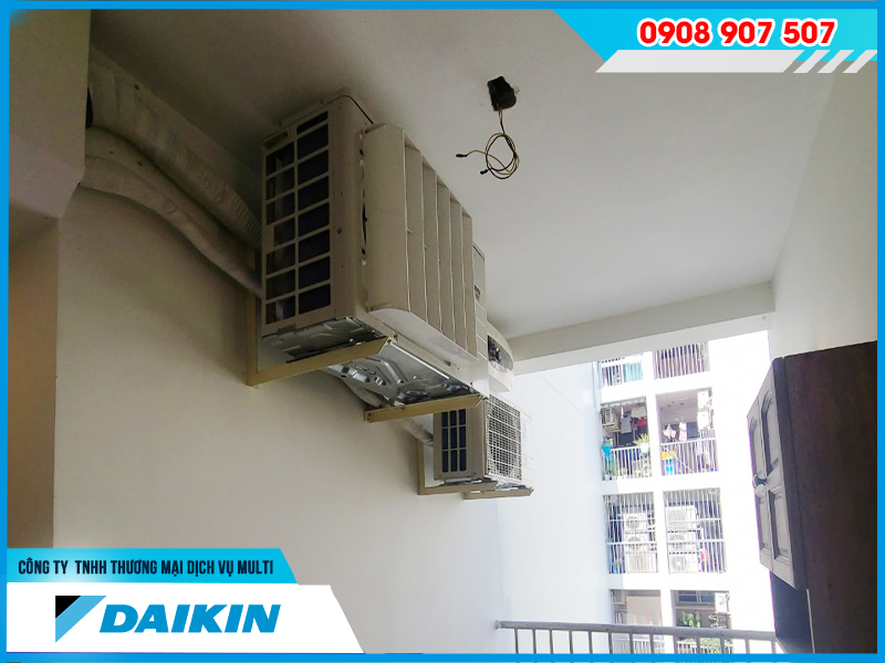 Khoảng cách dàn nóng với các vật cả khác Khoảng cách dàn nóng với các vật cả khác